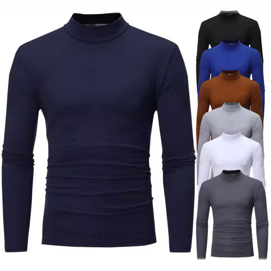 Herren Rollkragenpullover aus weichem Jersey EB