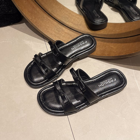 Damen glamouröse Riemchensandalen mit zierlicher Schleifenverzierung EB