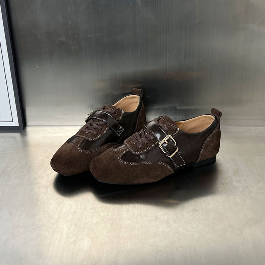 Damen elegante Loafers mit modischem Schnallenverschluss EB