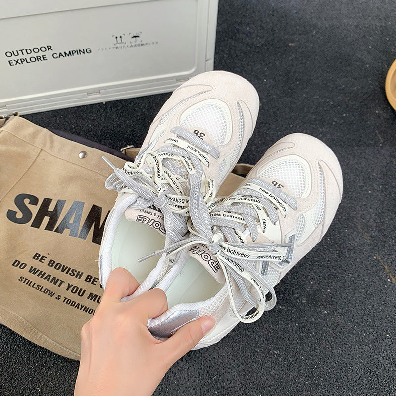 Damen Sportliche Sneakers mit atmungsaktivem Mesh-Obermaterial und rutschfester Sohle EB