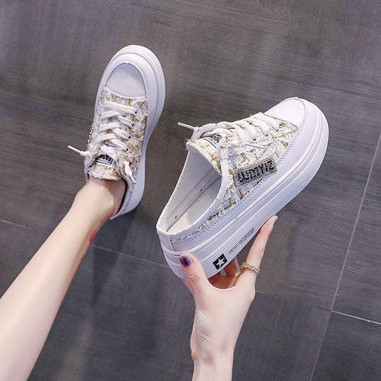 Damen Sportliche Sneaker mit modernem Schachbrettmuster und rutschfester Sohle EB