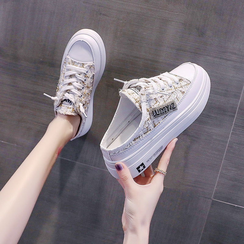 Damen Bequeme Sneaker mit modischem Schachbrettmuster EB
