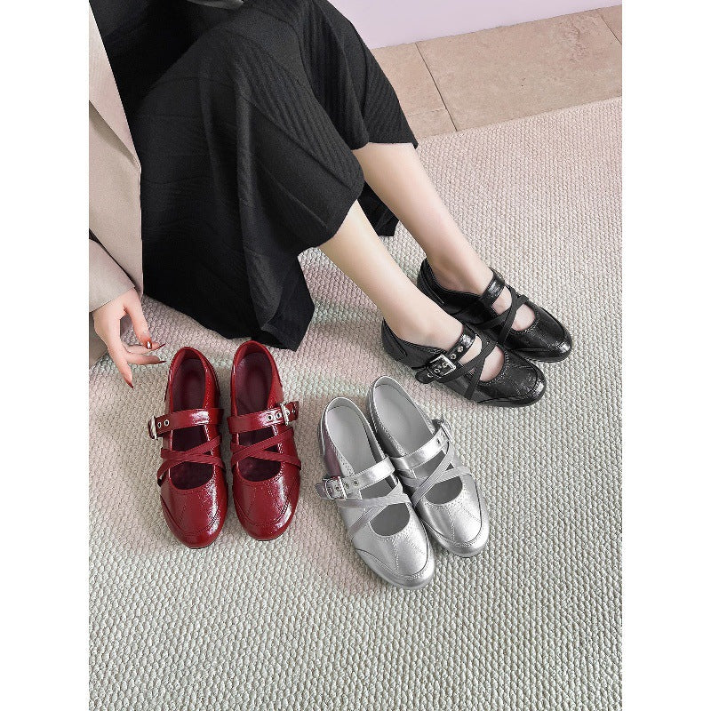 Damen Ballerinas mit verstellbaren Riemchen und komfortabler Innensohle EB