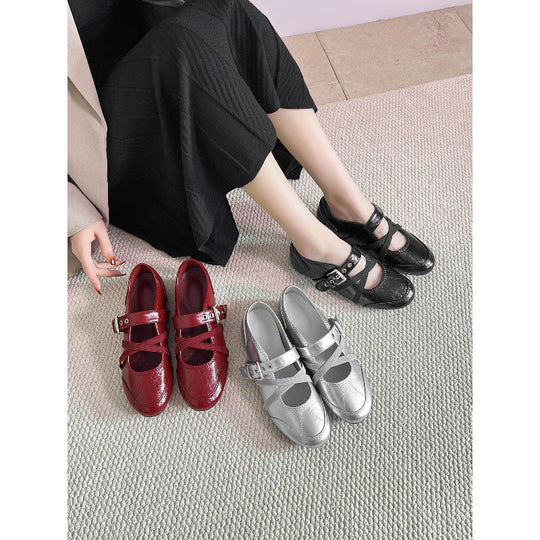 Damen Ballerinas mit verstellbaren Riemchen und komfortabler Innensohle EB