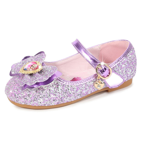 Mädchen Glitzernde Ballerinas mit Blumendekor EB
