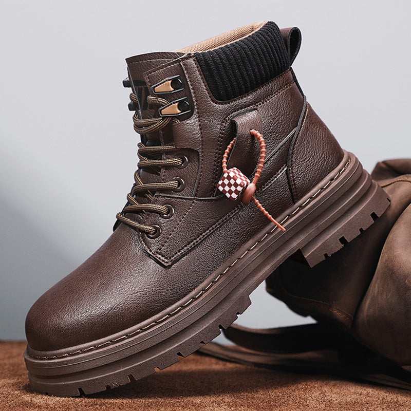 Damen robuste High-Top Stiefel mit atmungsaktivem Rippenkragen und rutschfester Sohle EB