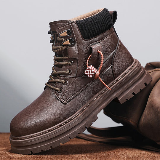 Damen robuste High-Top Stiefel mit atmungsaktivem Rippenkragen und rutschfester Sohle EB