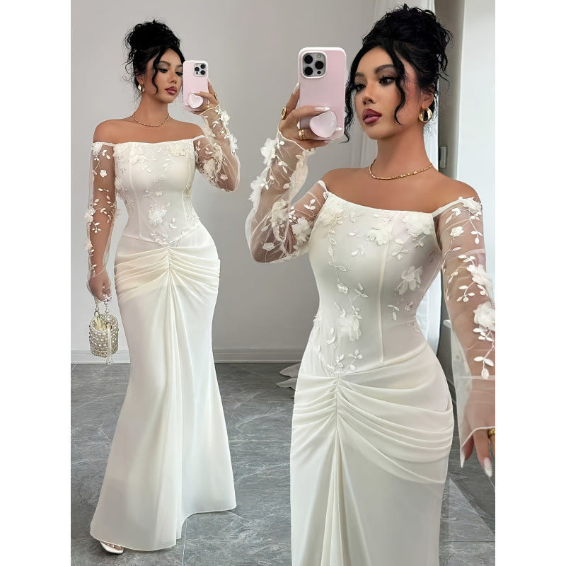 Damen Hochzeitskleid mit eleganten Stickereien EB