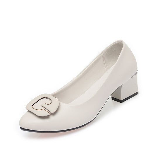 Damen Elegante Pumps mit modischem Schmuckdetail und komfortablem Blockabsatz EB
