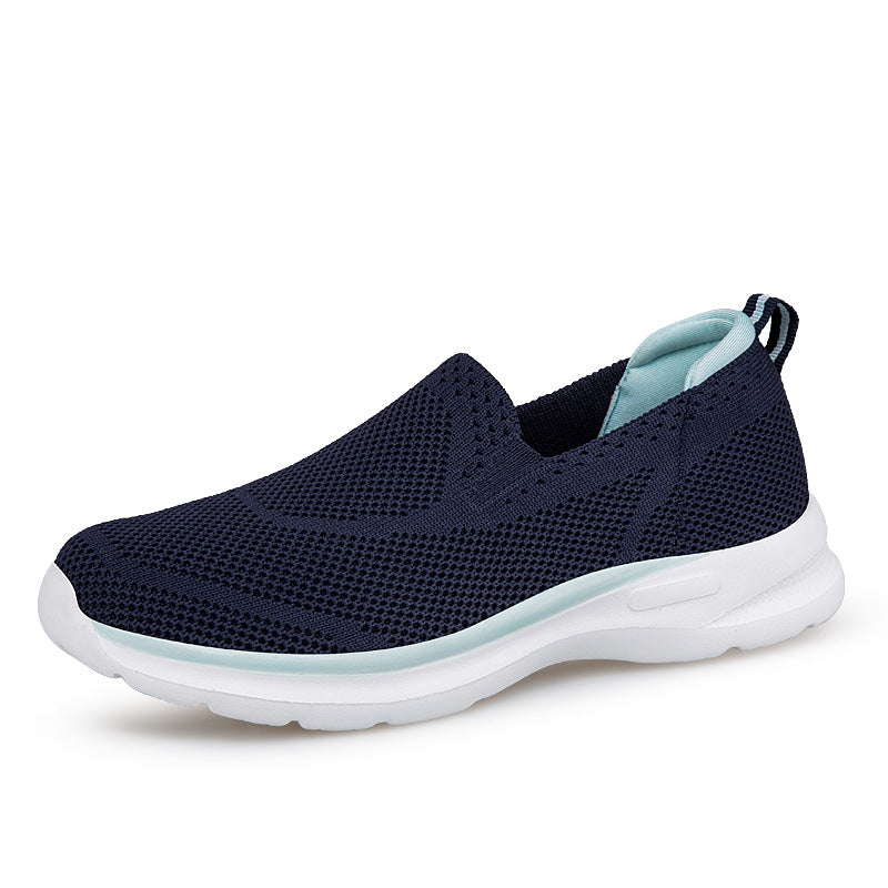 Damen Bequeme Slip-On Lauf-Sneaker mit atmungsaktivem Obermaterial EB