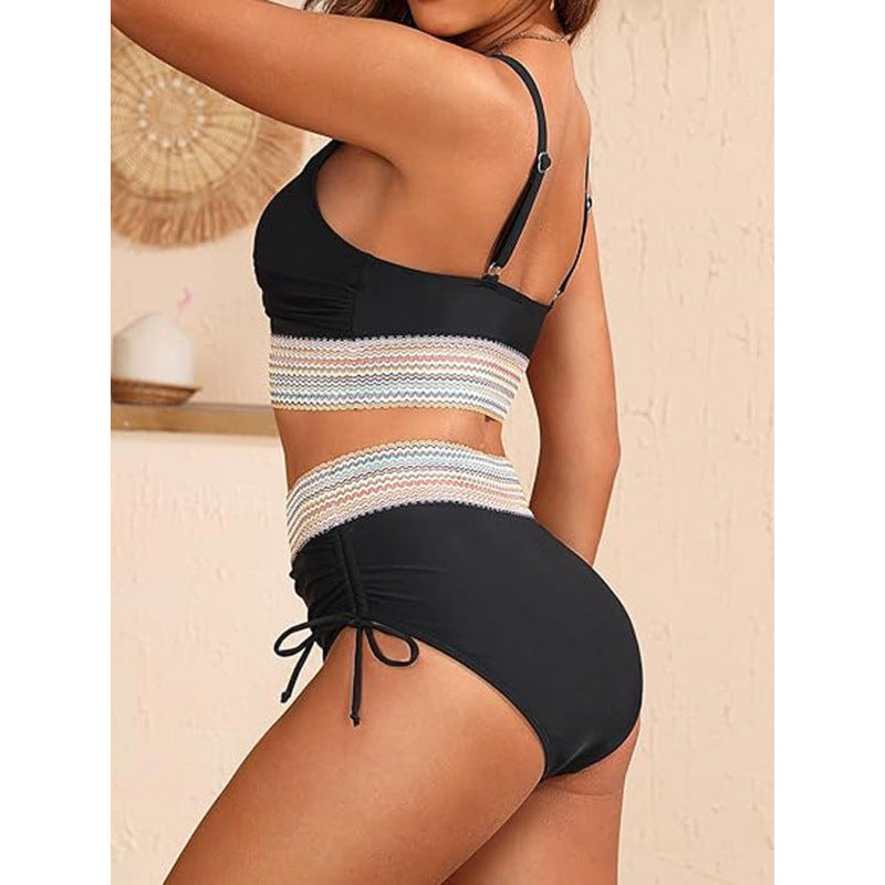 Damen Bikini-Set mit modischem Wickeldesign und verstellbaren Trägern EB