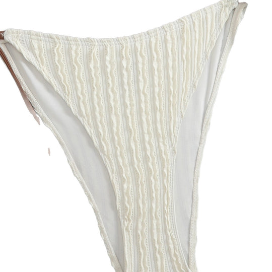 Damen Triangel-Bikini mit feiner Rippstruktur und eleganten Bindebändern EB