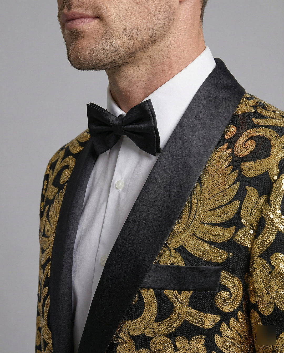 Herren glamouröses Pailletten-Anzugset EB
