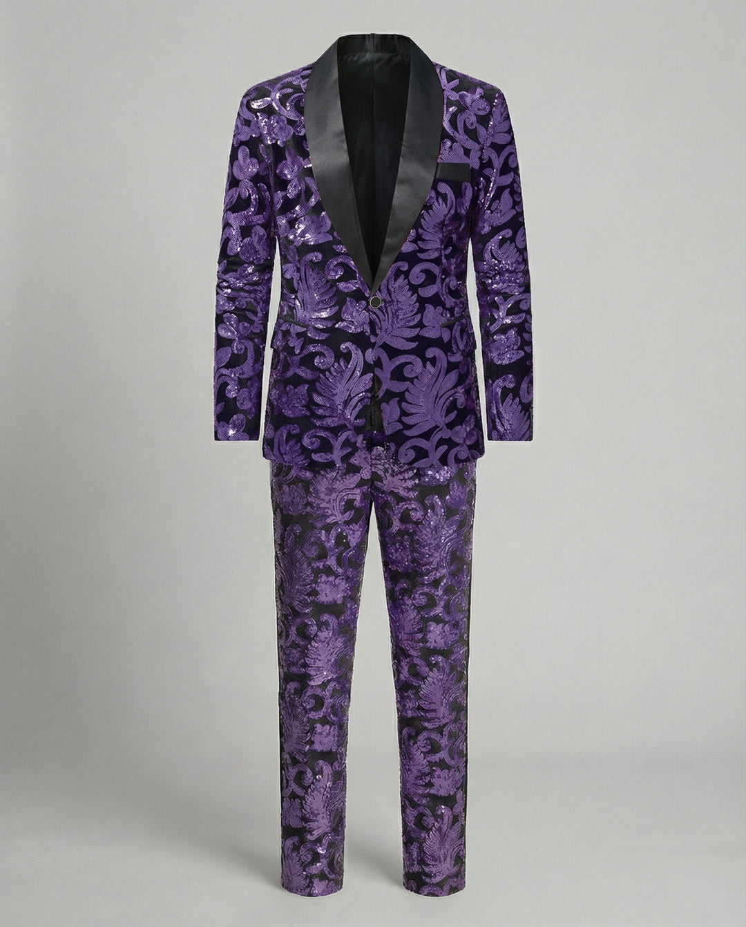 Herren glamouröses Pailletten-Anzugset EB