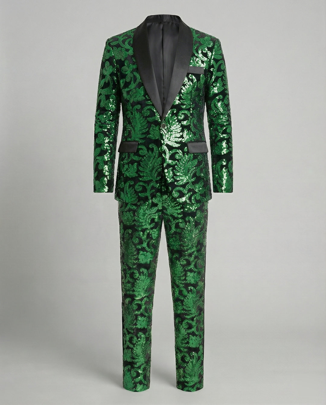 Herren glamouröses Pailletten-Anzugset EB