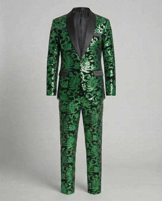 Herren glamouröses Pailletten-Anzugset EB