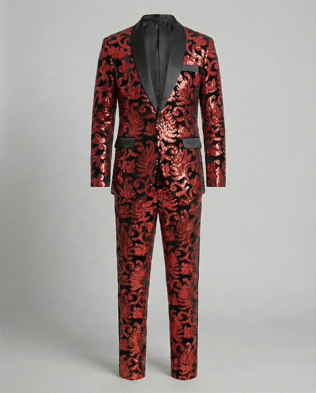 Herren glamouröses Pailletten-Anzugset EB