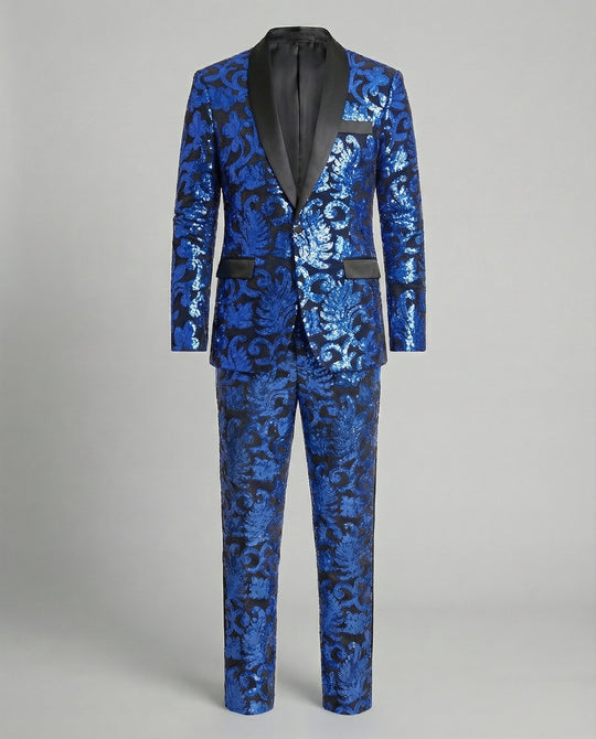 Herren glamouröses Pailletten-Anzugset EB