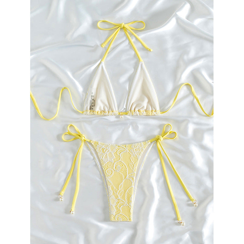 Damen Triangel-Bikini mit edlem Spitze-Design EB