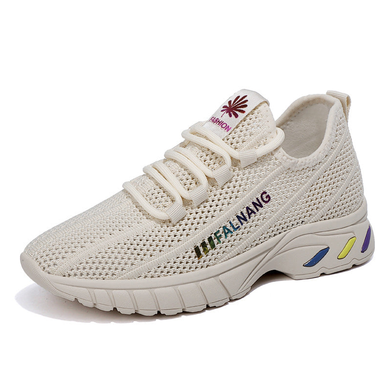 Damen Leichte und atmungsaktive Sport Sneakers mit elastischem Obermaterial EB