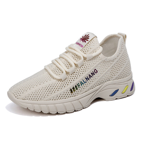 Damen Leichte und atmungsaktive Sport Sneakers mit elastischem Obermaterial EB