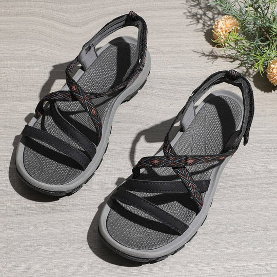 Damen Sportliche Sandalen mit strapazierfähigem Obermaterial und rutschfester Sohle EB