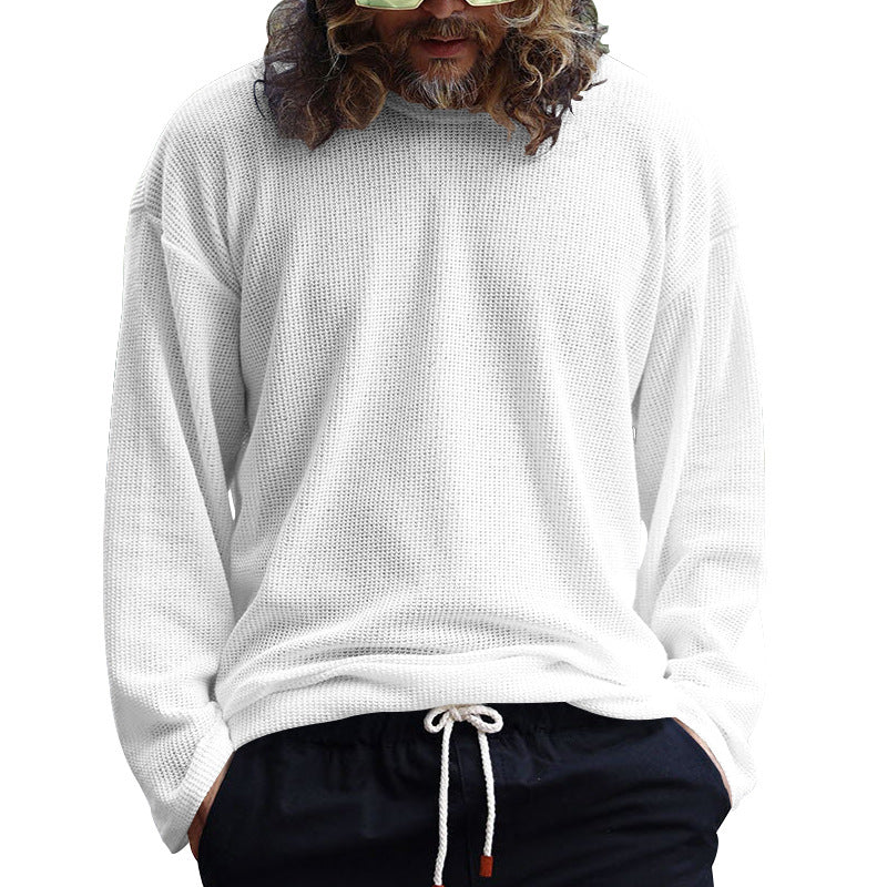 Herren Lässiges Langarmshirt aus atmungsaktivem Strukturstoff EB