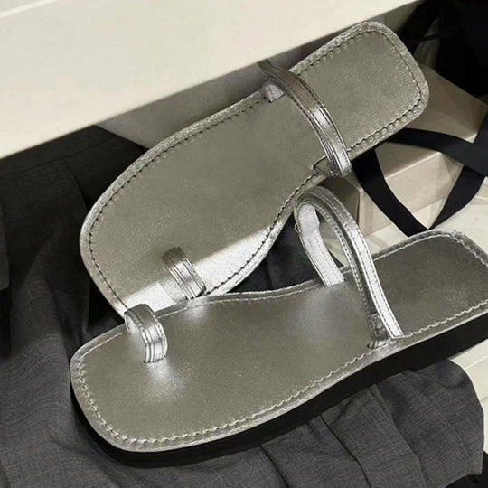 Damen Zehentrenner-Sandalen mit verstellbarem Riemendesign und ergonomischem Fußbett EB