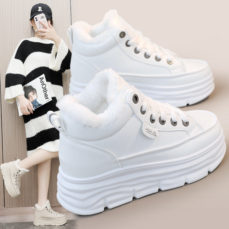 Damen High-Top Sneakers mit warmem Innenfutter und rutschfester Sohle EB