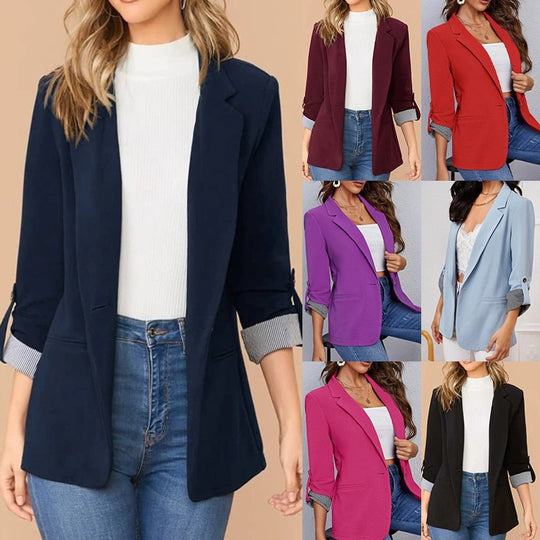 Damen Eleganter und stilvoller Blazer mit Streifenmuster EB