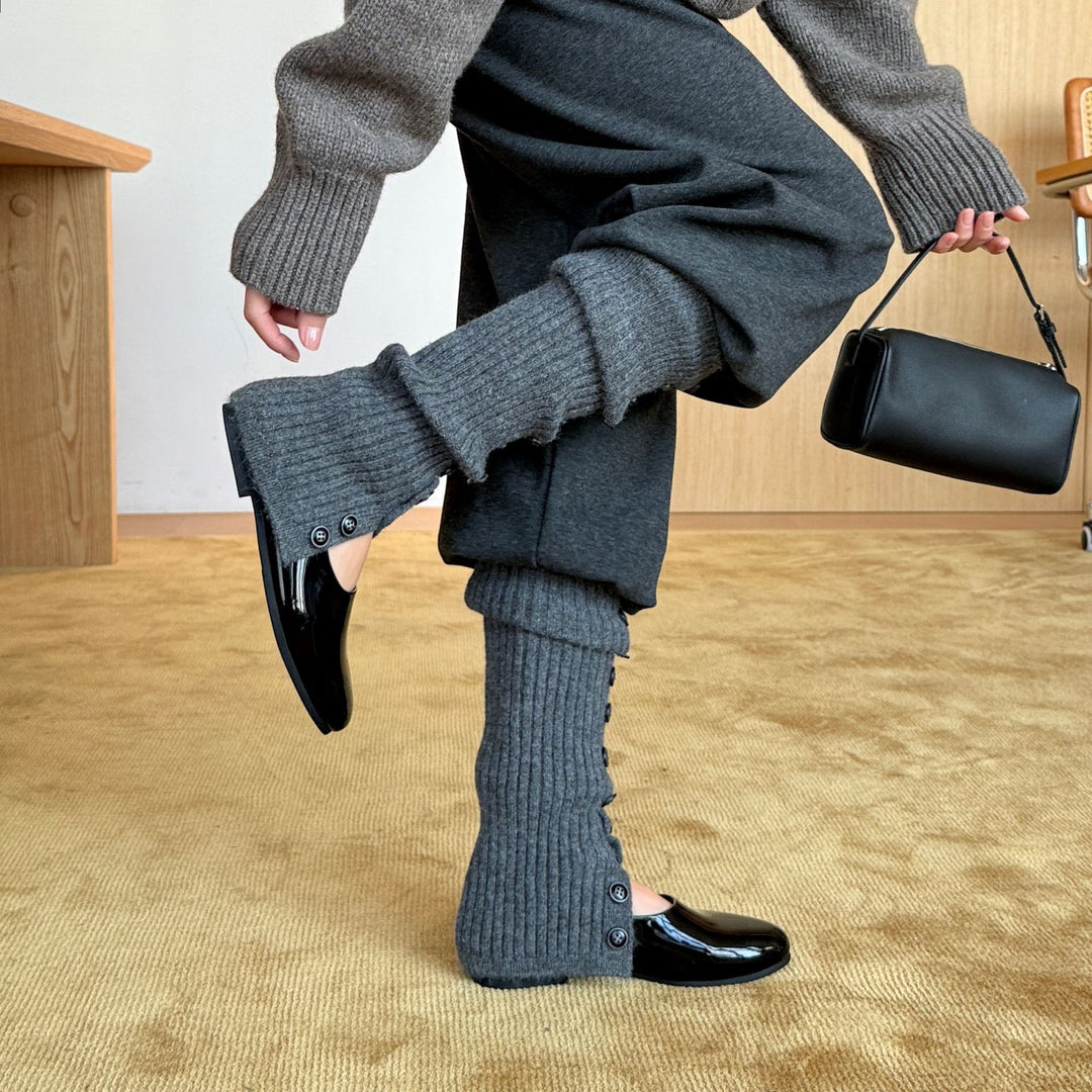 Damen Ballerinas aus hochwertigem Leder mit rutschfester Sohle EB
