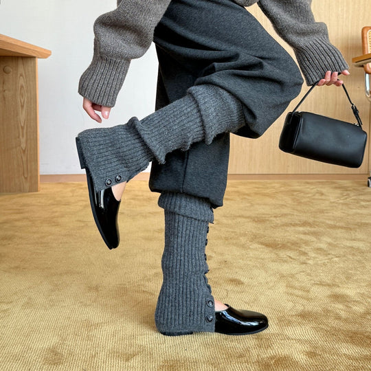 Damen Ballerinas aus hochwertigem Leder mit rutschfester Sohle EB