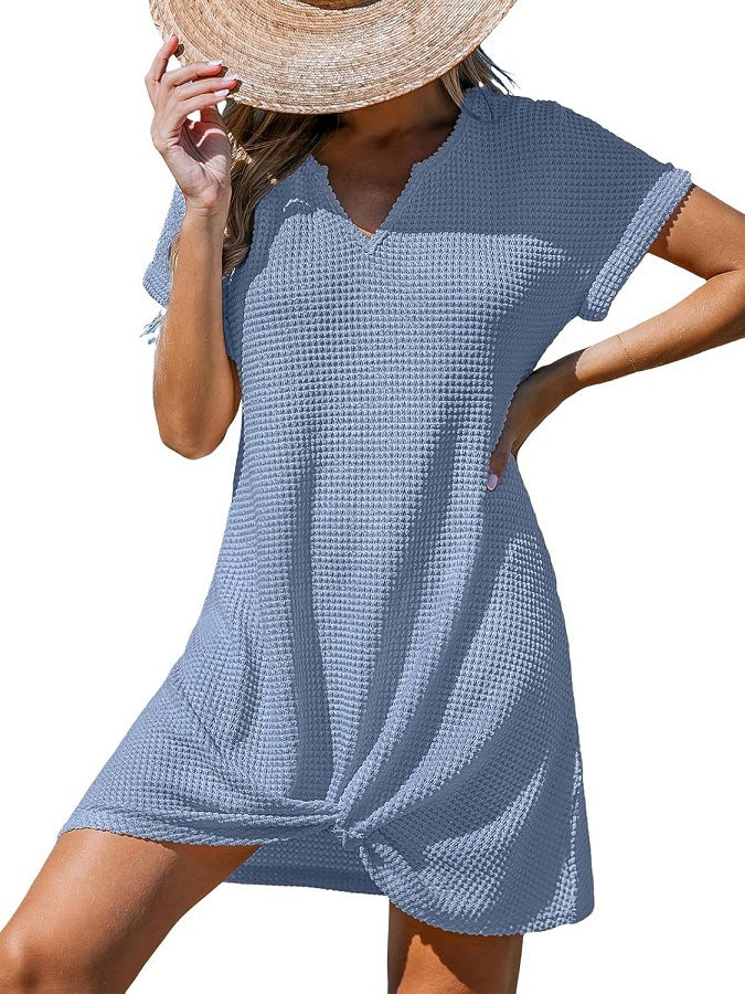 EB | Blusenkleid mit V-Ausschnitt und Knick