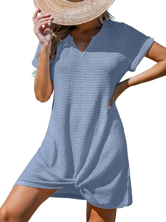 EB | Blusenkleid mit V-Ausschnitt und Knick