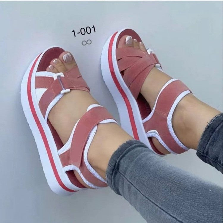 Damen Komfortable Sommer-Sandalen mit verstellbaren Riemen und ergonomischem Fußbett EB
