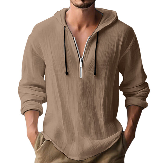 Herren lässiger Kapuzenpullover mit Reißverschluss EB
