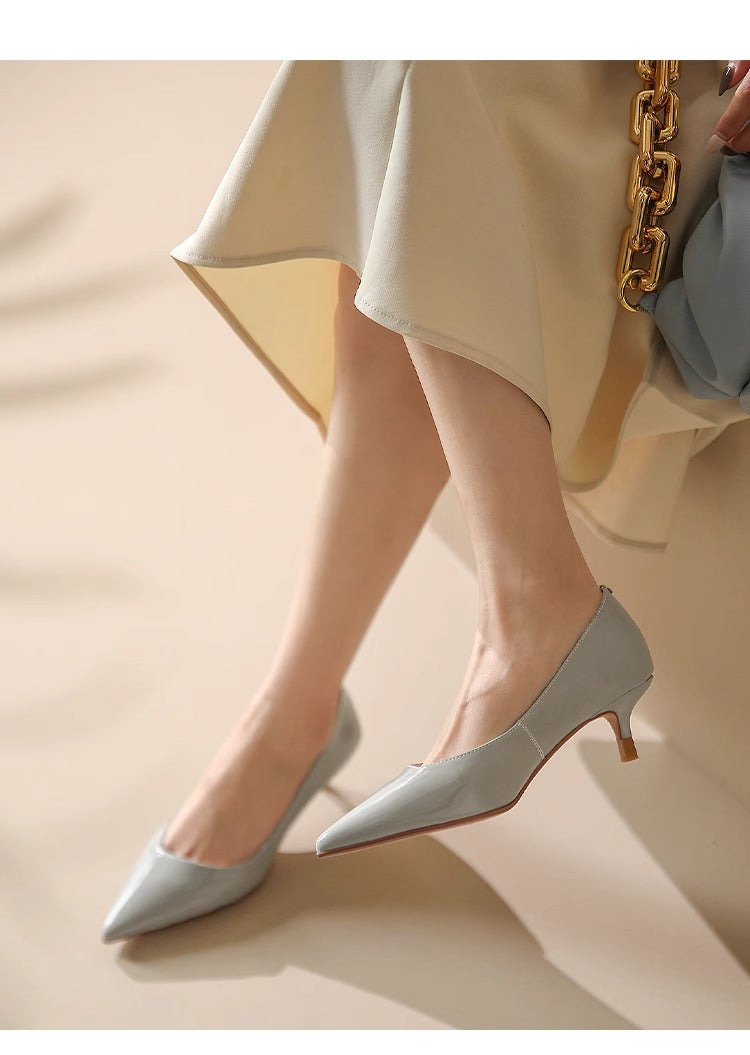 Damen elegante Slingback Pumps mit stilvollem Absatz EB