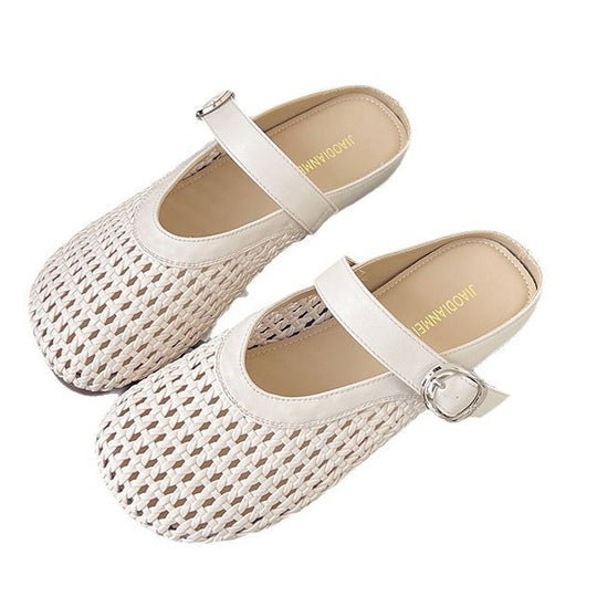 Damen Komfortable Clogs mit elegantem Riemen und luftigen Netzdesign EB