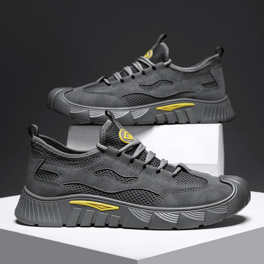 Damen Sportliche Sneakers mit luftiger Oberflächenstruktur und strapazierfähigem Sohlenprofil EB