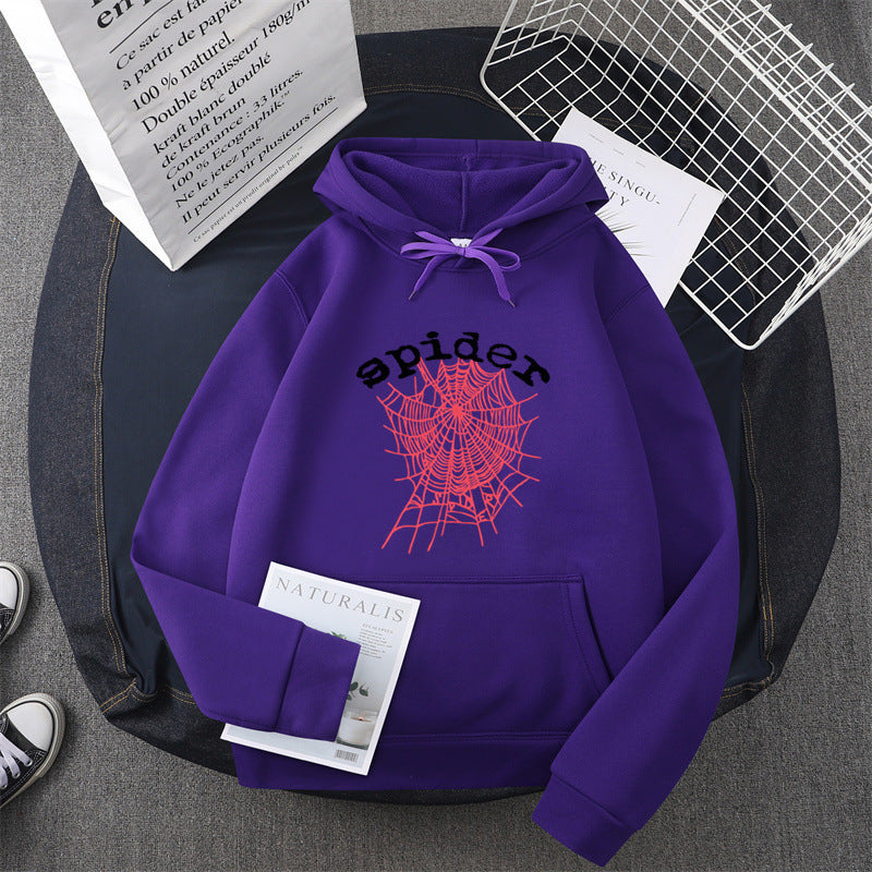 Damen Kapuzensweater mit kreativem Spinnenmotiv EB