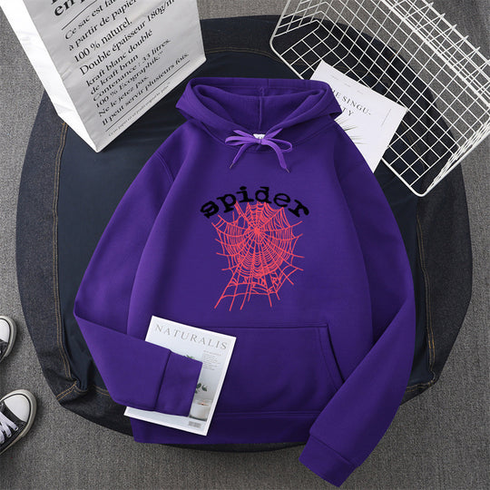Damen Kapuzensweater mit kreativem Spinnenmotiv EB
