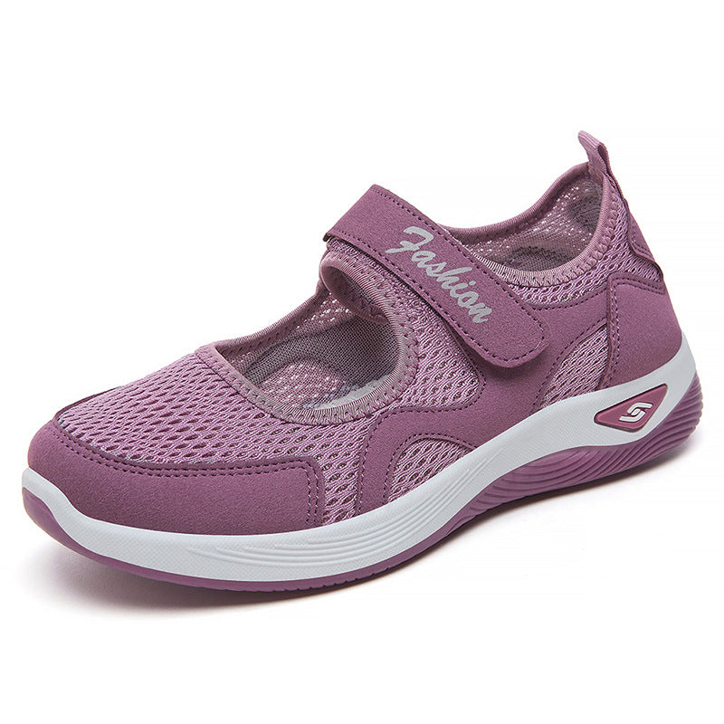 Damen Atmungsaktive Freizeit-Schuhe mit verstellbarem Klettverschluss EB