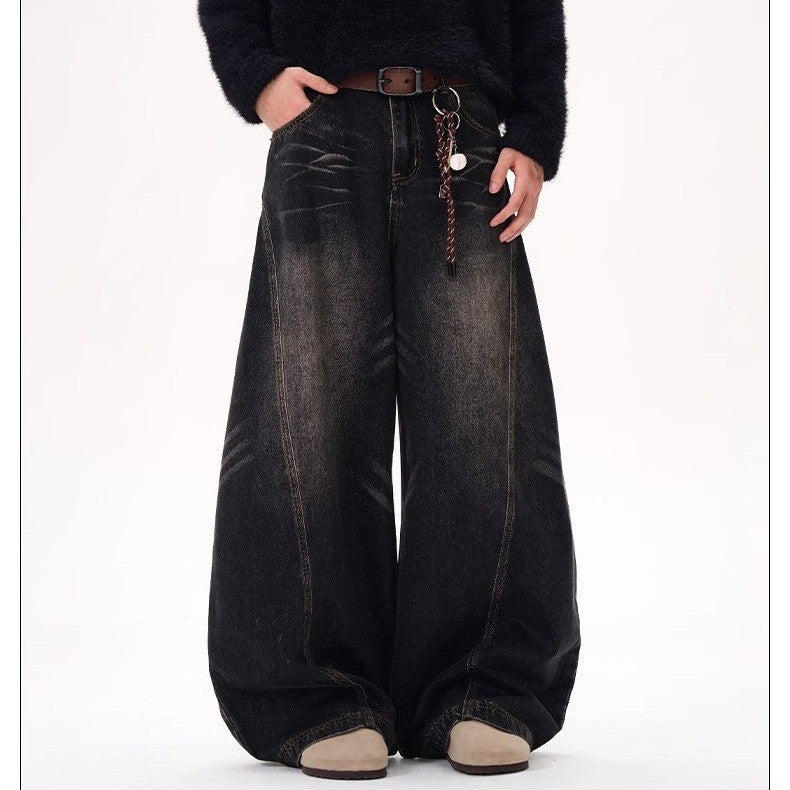 Damen Weite Jeans im lässigen Urban-Style mit hohem Bund EB