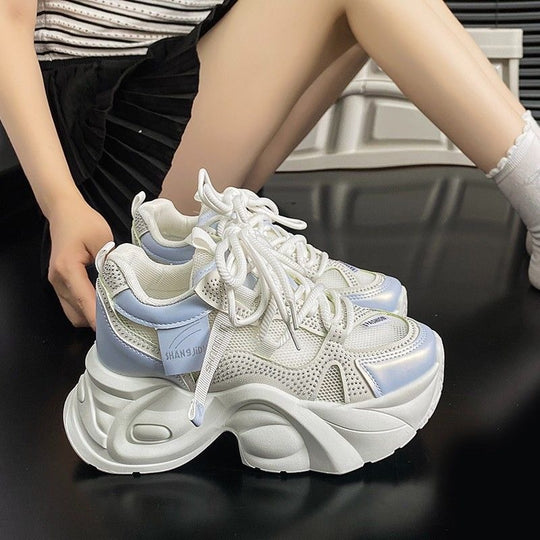 Damen Chunky Sneakers mit reflektierenden Elementen und innovativer Dämpfung EB