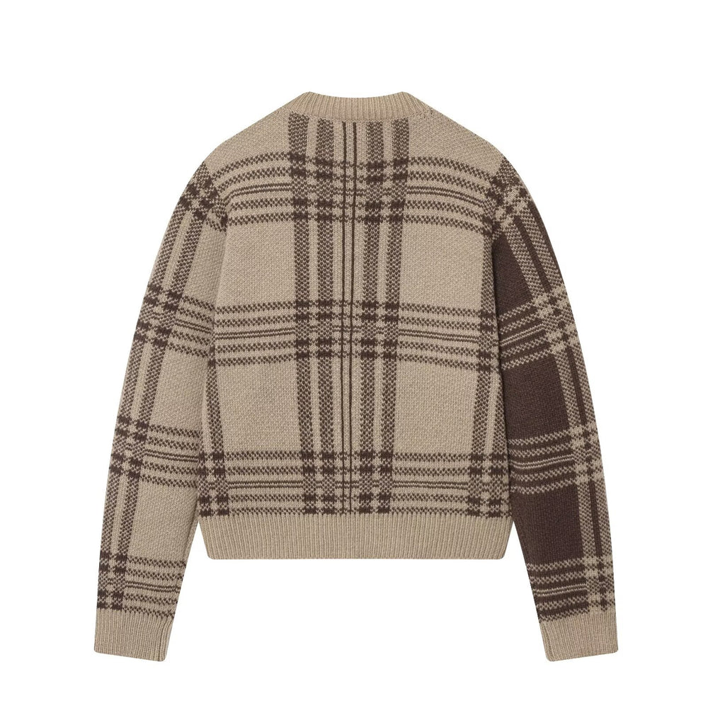 Damen Gemusterte Strickjacke mit Knopfdetails EB