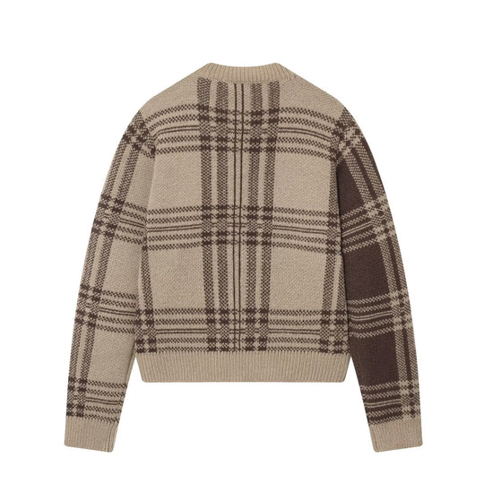 Damen Gemusterte Strickjacke mit Knopfdetails EB