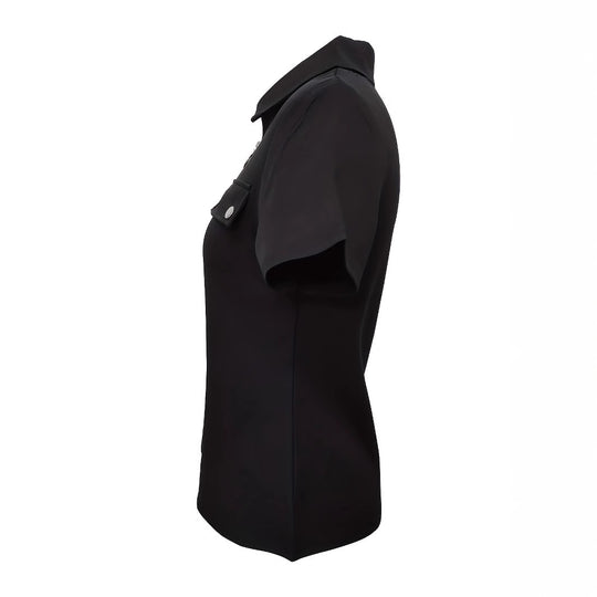 Damen Polo-Shirt mit modischem Reißverschluss und praktischen Brusttaschen EB