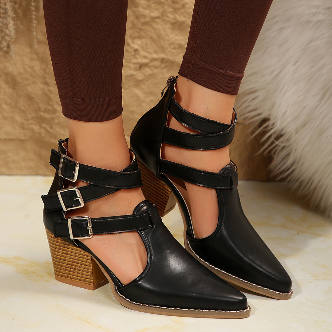 Damen Elegante Pumps mit verstellbaren Riemen und schickem Design EB
