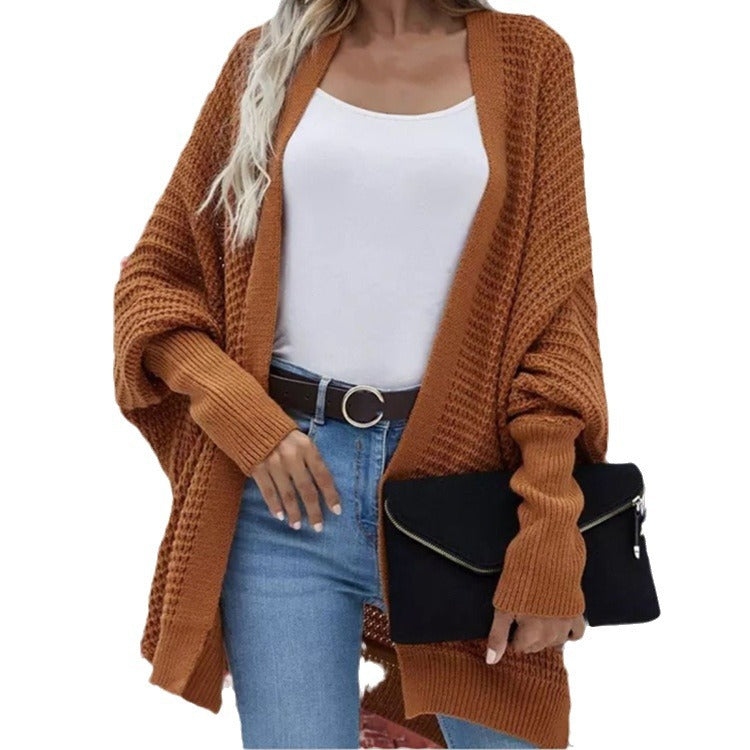 Damen Strickmantel mit offener Front und luftiger Passform EB
