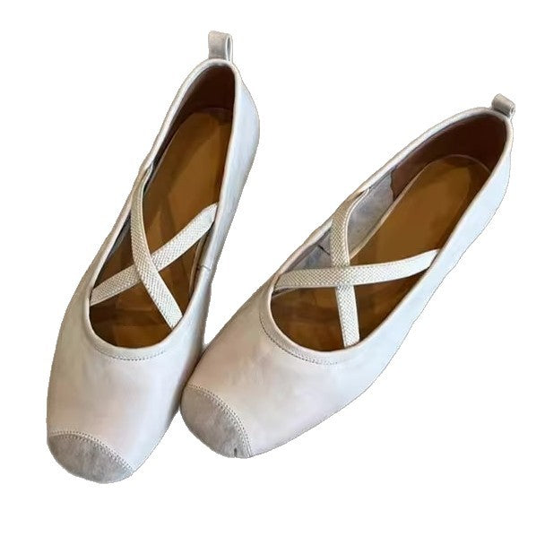 Damen Ballerinas mit elegantem Kreuzband und bequemem Fußbett EB